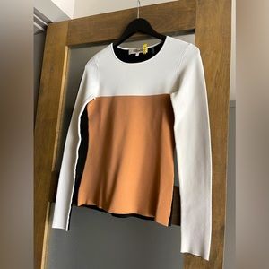 DVF black/brown/ white sweater